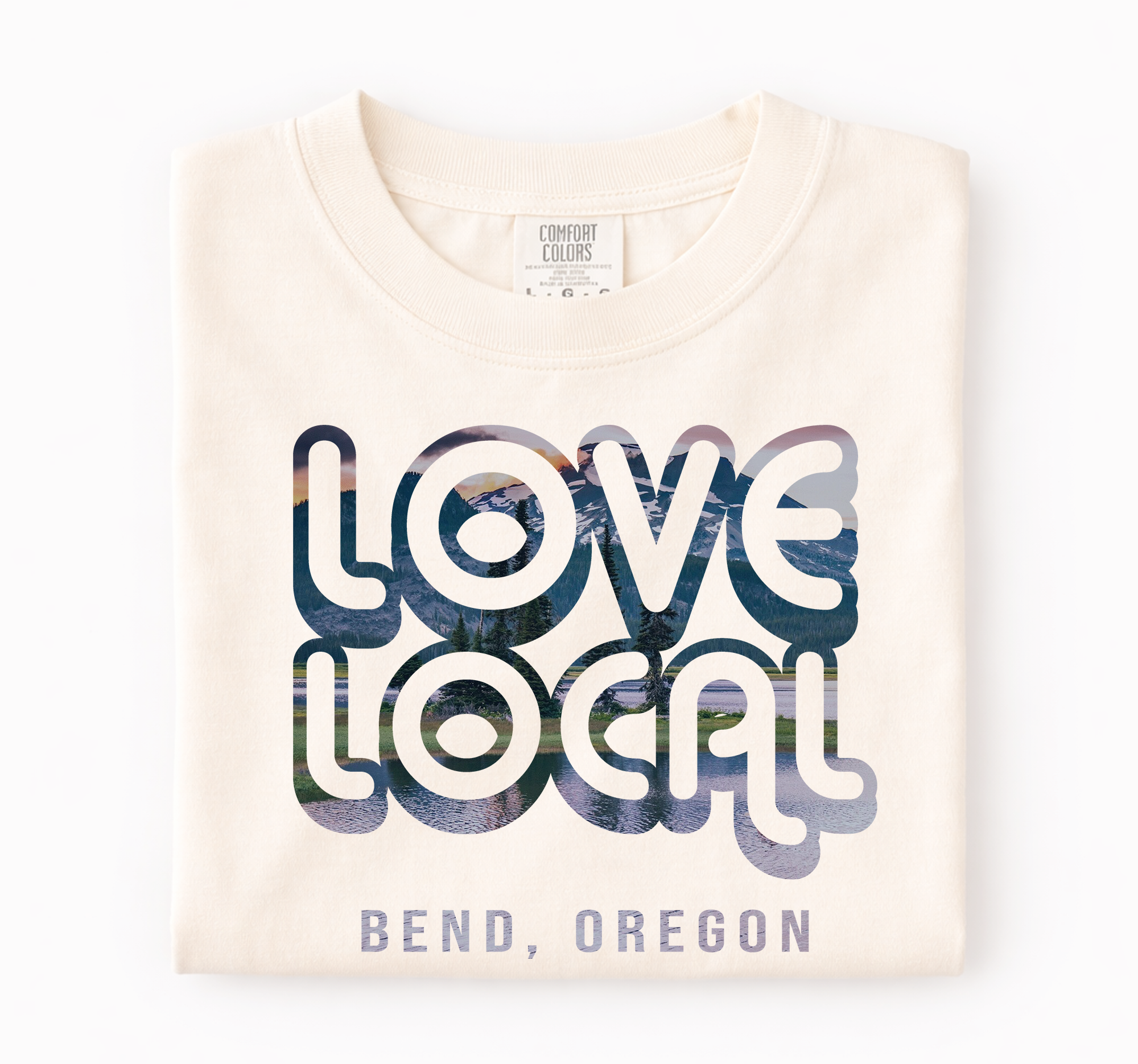 Love Local Custom Comfort Colors®, Town Name Souvenir - Adult & Kids T-Shirts, Sweatshirts & Hoodies apparel design preview 1