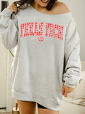 Texas Tech Gingham Heart Ash Gray Flashdance - Adult & Kids T-Shirts, Sweatshirts & Hoodies apparel design preview 1