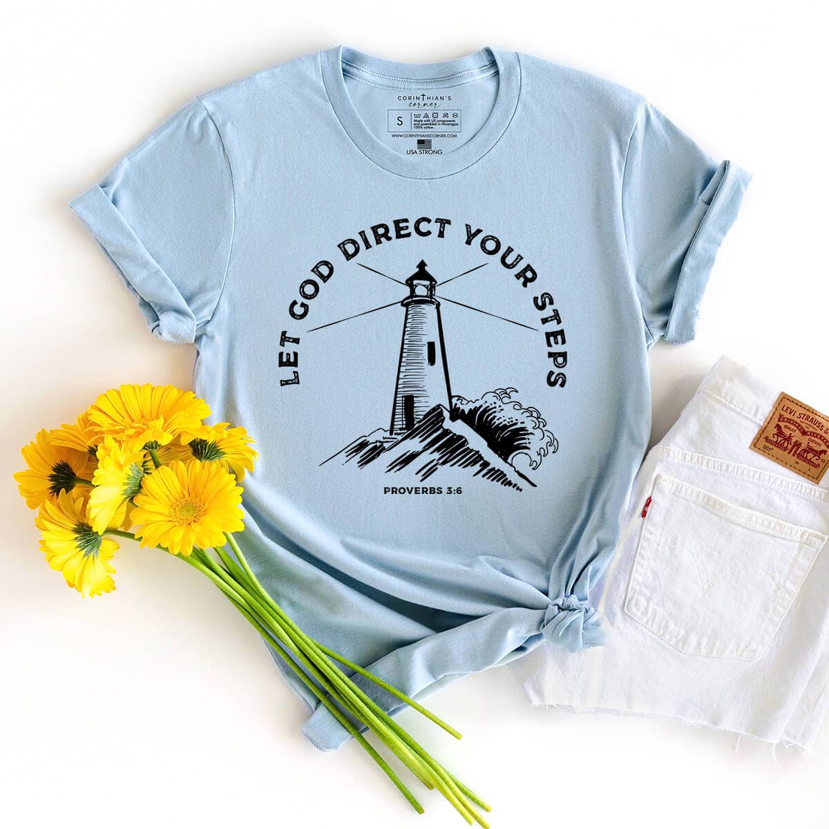 Let God Direct Your Steps Graphic - Adult & Kids T-Shirts, Sweatshirts & Hoodies apparel design preview 1