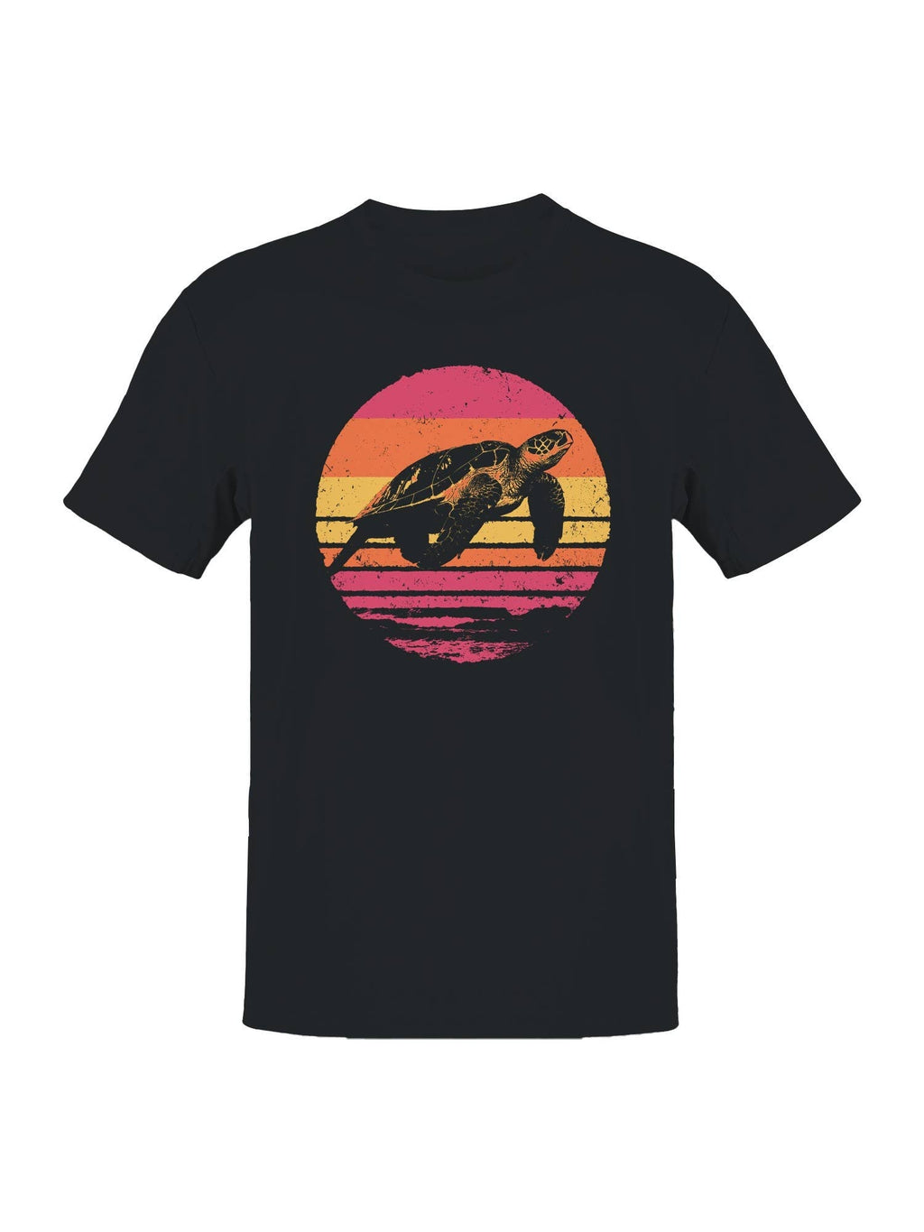 Vintage Sunset Sea Turtle Art Men's - Adult & Kids T-Shirts, Sweatshirts & Hoodies apparel design preview 1