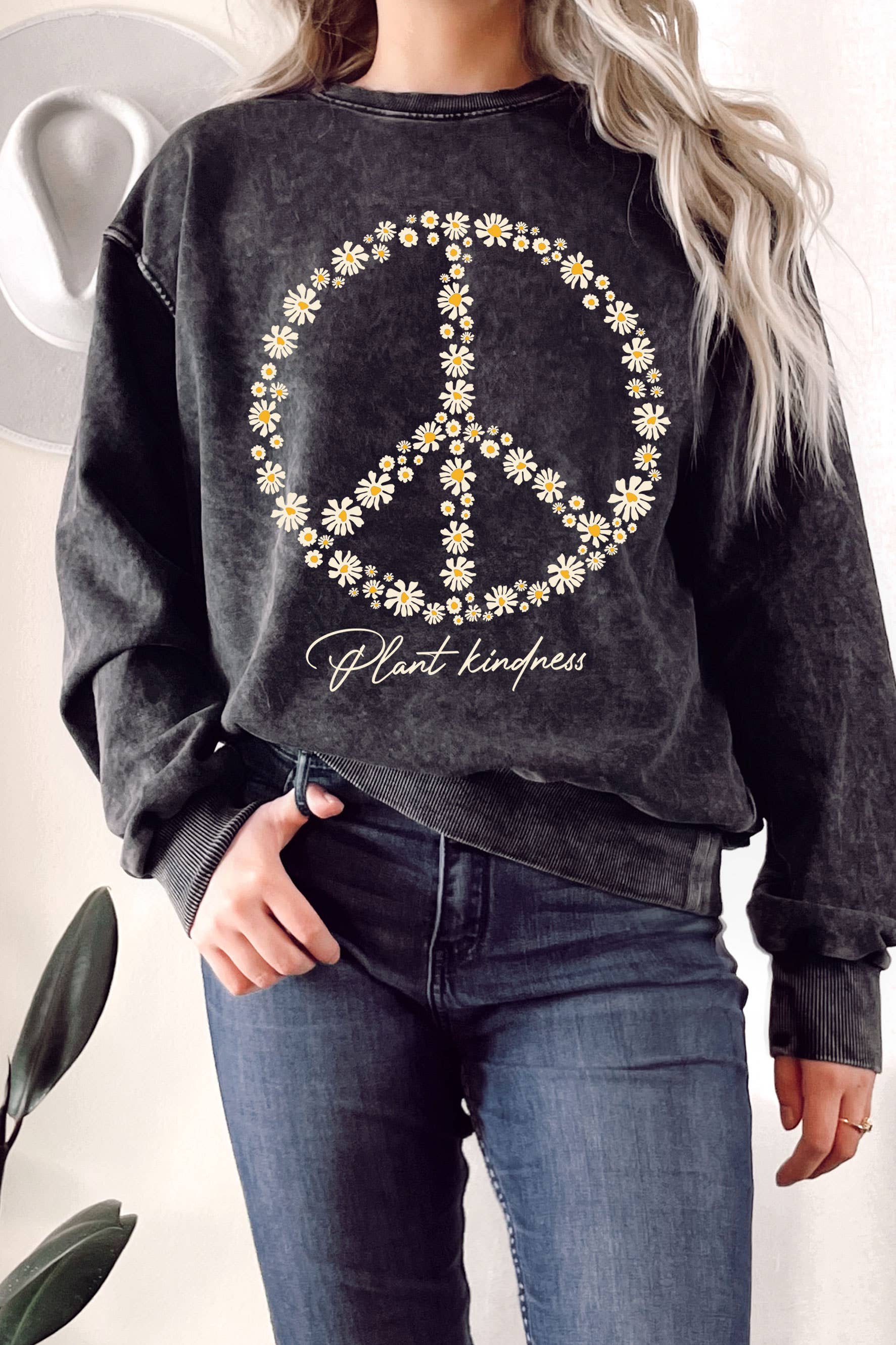 Peace Flower Plant Kindness Mineral Graphixterry - Adult & Kids T-Shirts, Sweatshirts & Hoodies apparel design preview 1