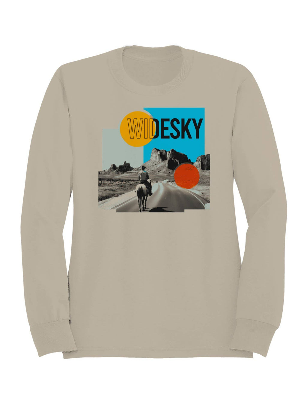 Wide Sky Western Landscape Art Men's - Adult & Kids T-Shirts, Sweatshirts & Hoodies apparel design preview 1