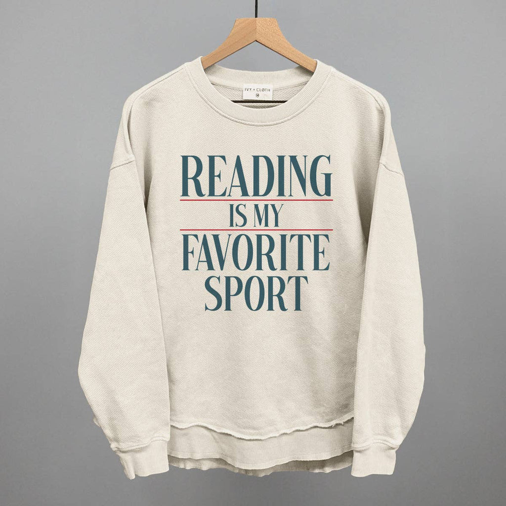 Reading Is My Favorite Sport - Adult & Kids T-Shirts, Sweatshirts & Hoodies apparel design preview 1