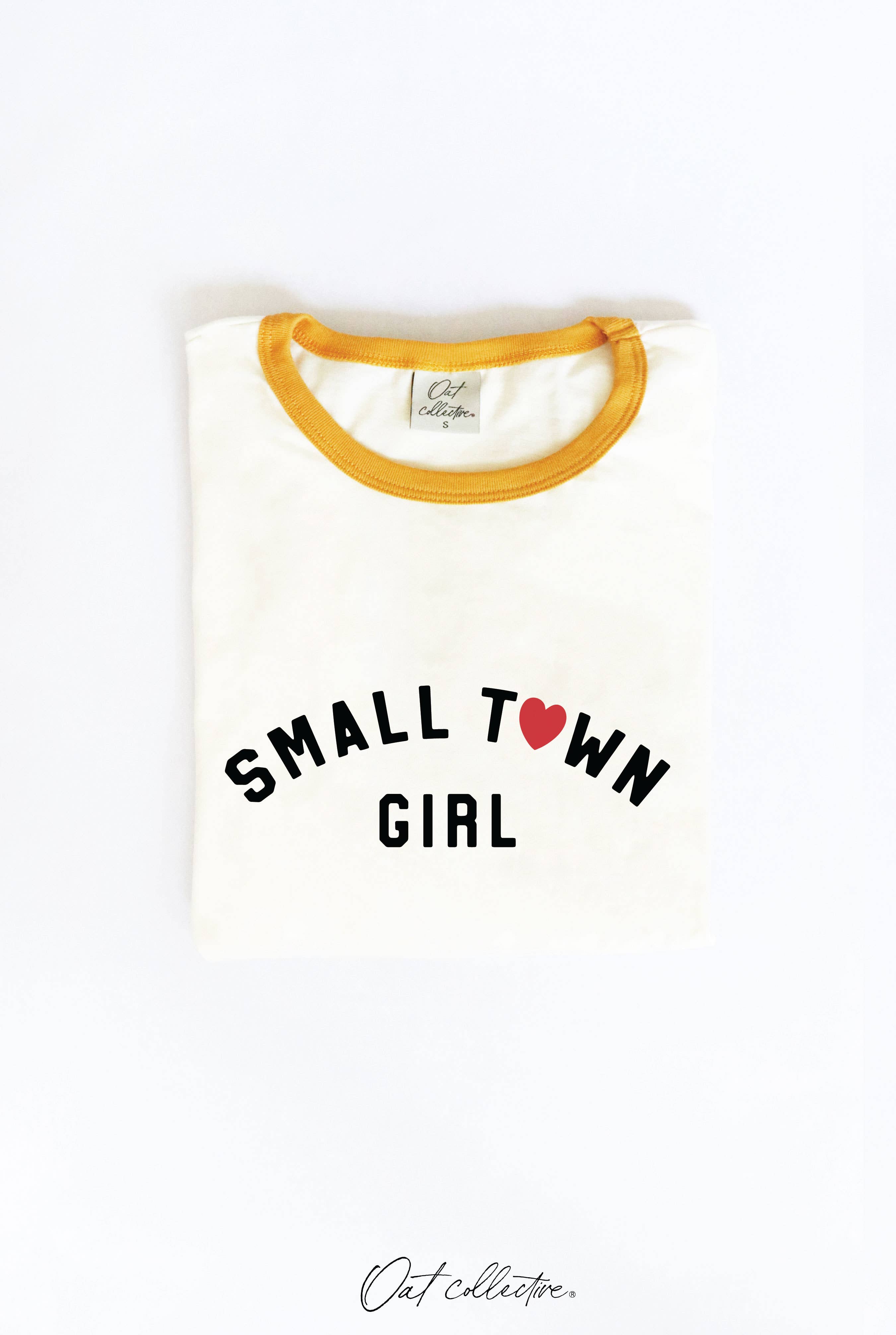 Small Town Girl Ringer Graphic Top - Adult & Kids T-Shirts, Sweatshirts & Hoodies apparel design preview 1