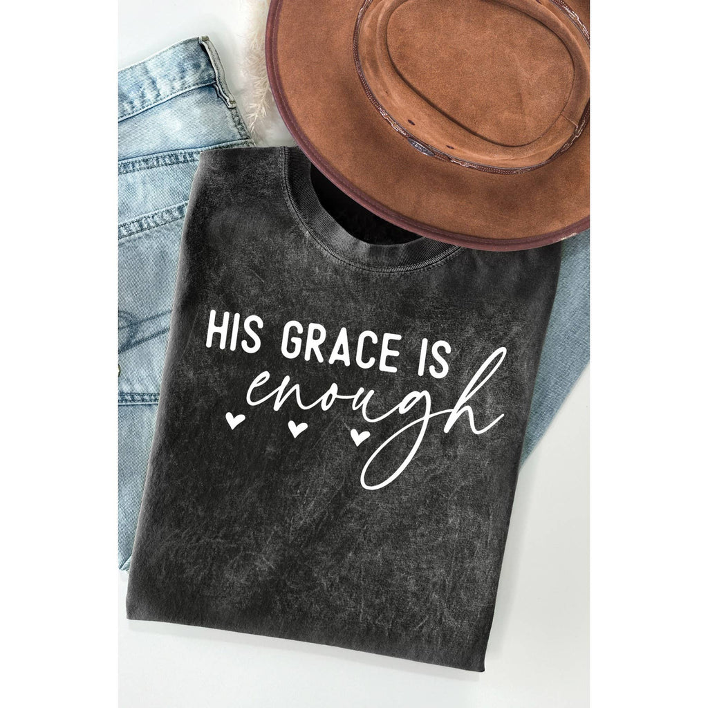 His Grace Is Enough Mineral Wash - Adult & Kids T-Shirts, Sweatshirts & Hoodies apparel design preview 1