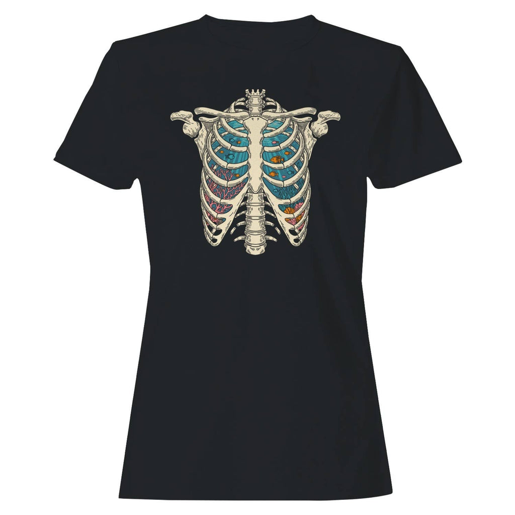Ocean Surreal Ribcage Art Women's - Adult & Kids T-Shirts, Sweatshirts & Hoodies apparel design preview 1