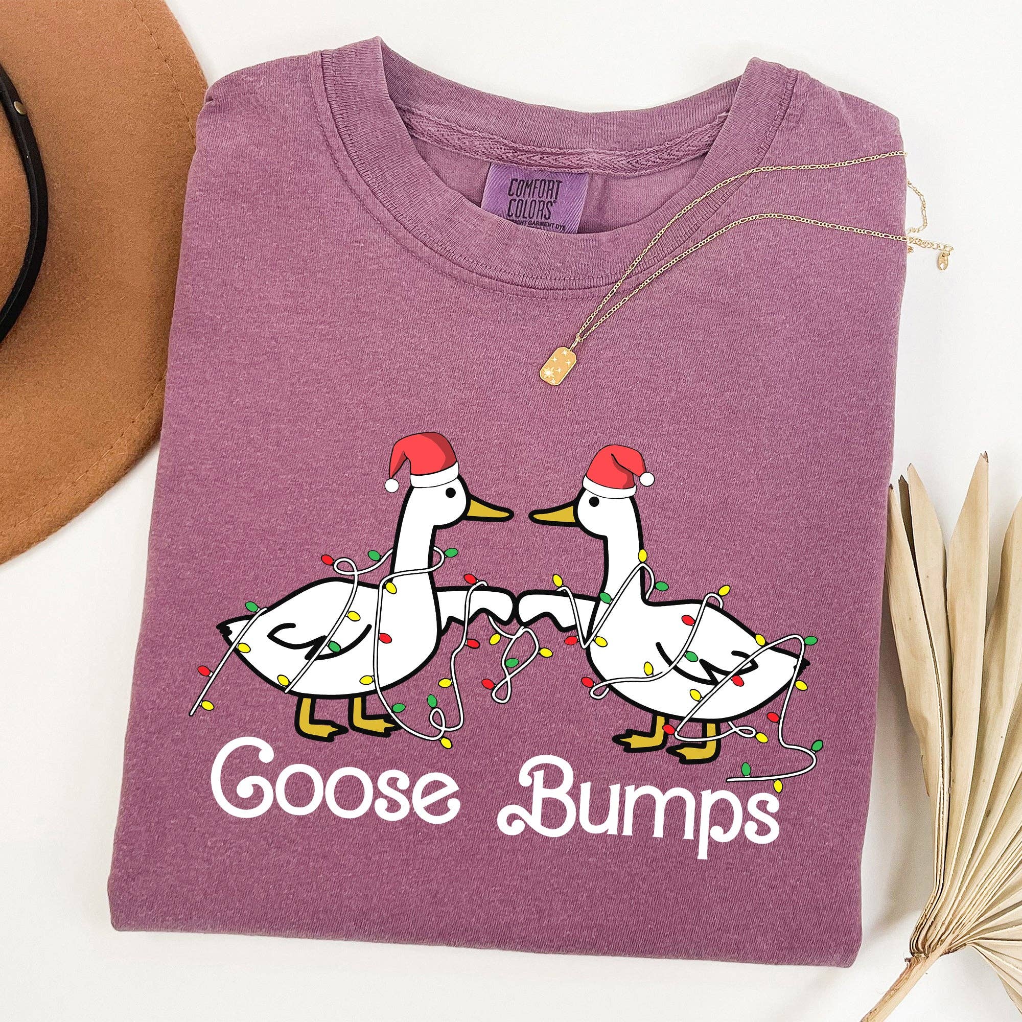 Goose Fist Bumps, Christmas, Santa, Cute, Funny, Xmas - Adult & Kids T-Shirts, Sweatshirts & Hoodies apparel design preview 1