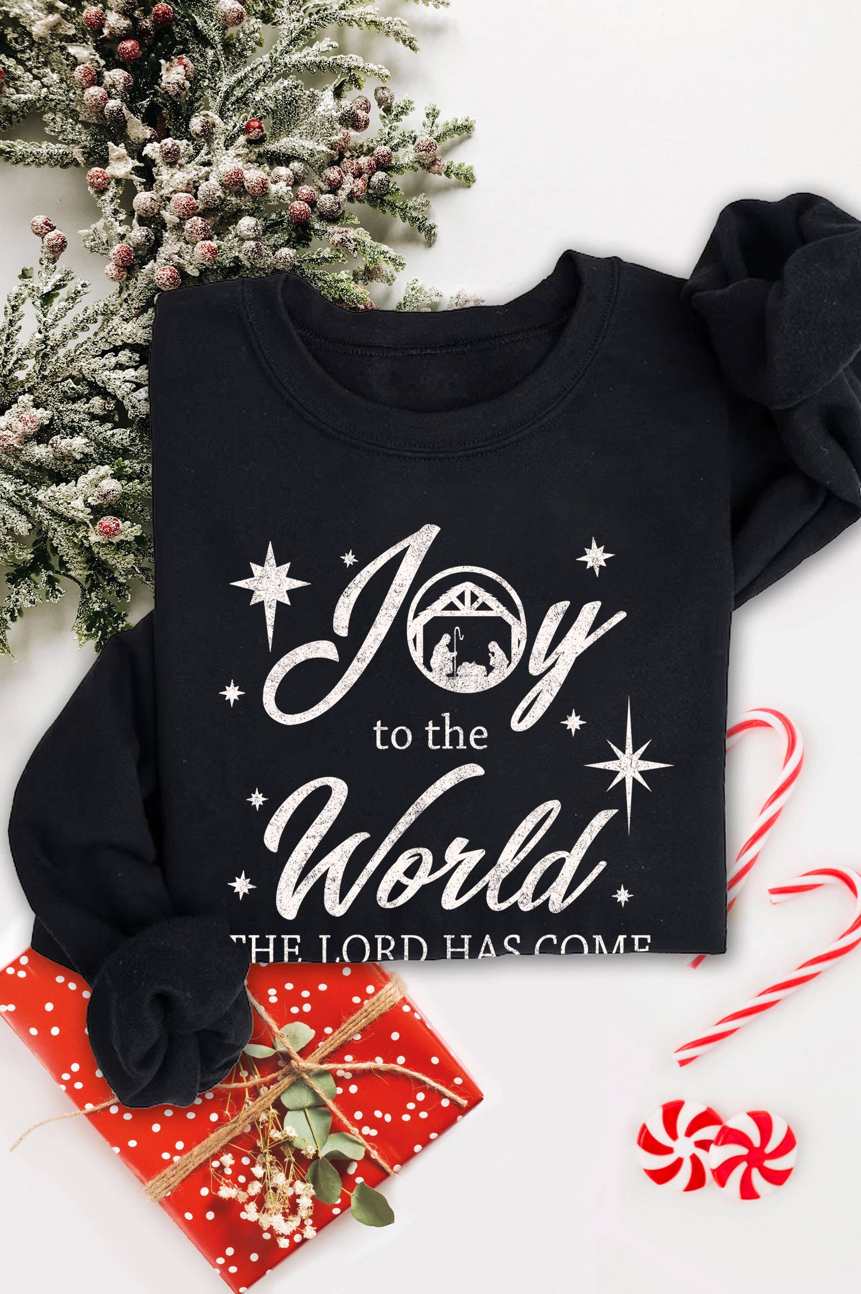 Joy To the World Graphic Brushed - Adult & Kids T-Shirts, Sweatshirts & Hoodies apparel design preview 1