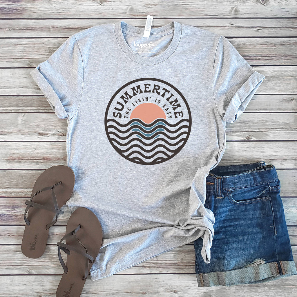 Summertime Summer Sunset Beach Sizes XS-2XL - Adult & Kids T-Shirts, Sweatshirts & Hoodies apparel design preview 1