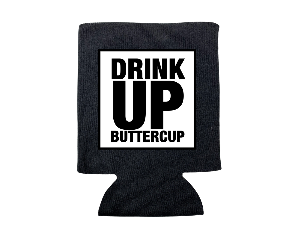 Drink Up Buttercup Koozie - Adult & Kids T-Shirts, Sweatshirts & Hoodies apparel design preview 1
