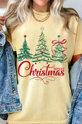 Merry Christmas Tree Graphic - Adult & Kids T-Shirts, Sweatshirts & Hoodies apparel design preview 1