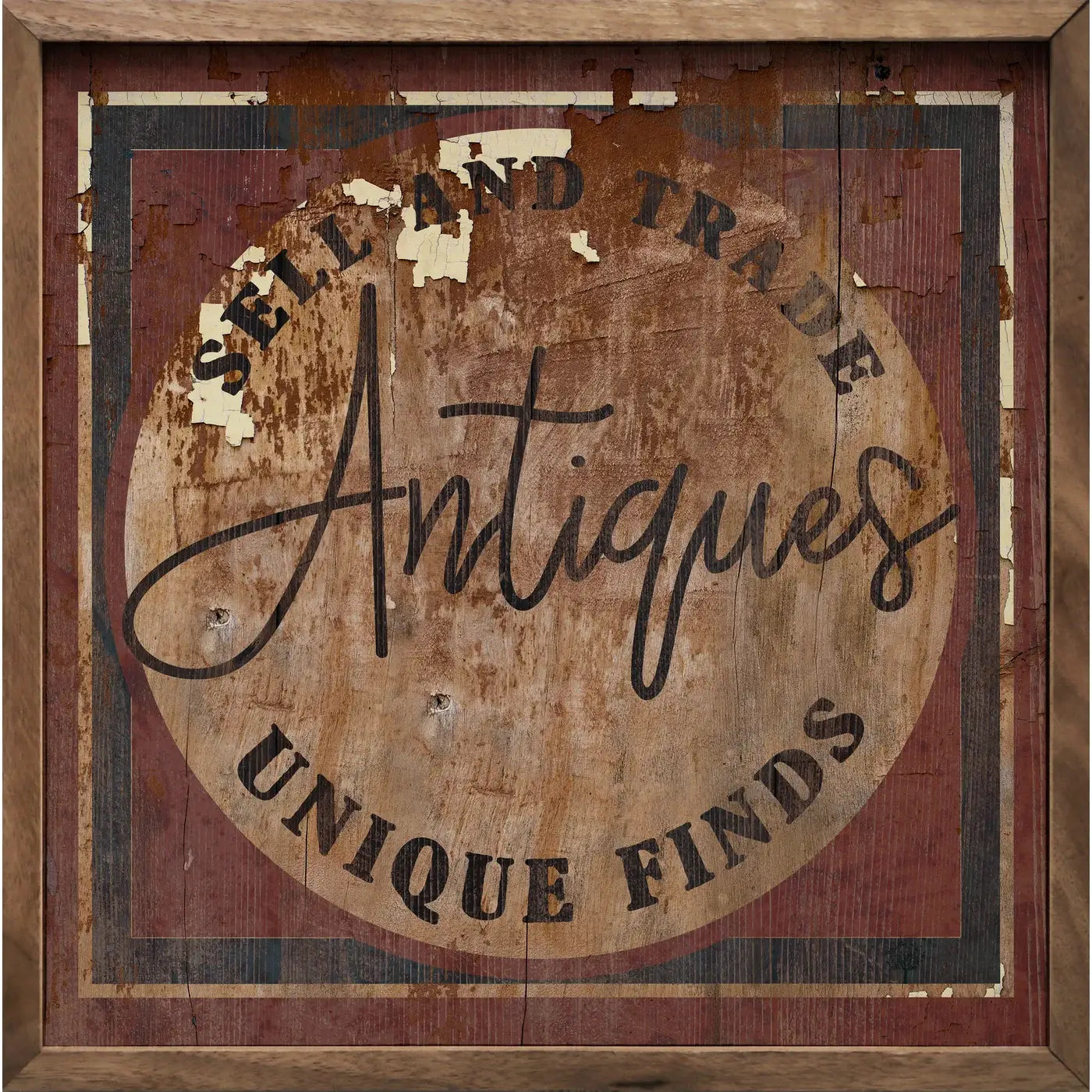 Antiques Rustic Border Red - Adult & Kids T-Shirts, Sweatshirts & Hoodies apparel design preview 1