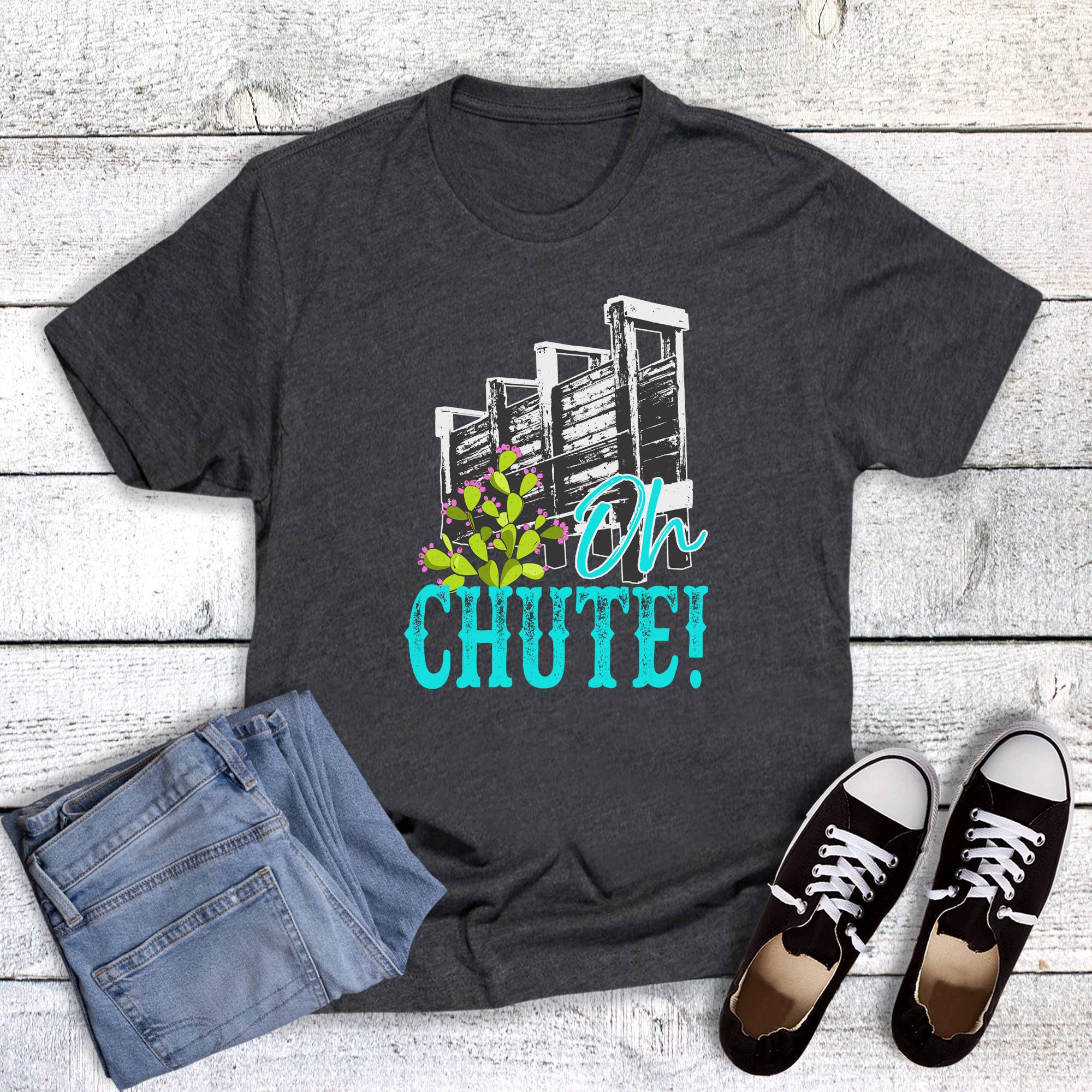 Western Oh Chute Graphic - Adult & Kids T-Shirts, Sweatshirts & Hoodies apparel design preview 1