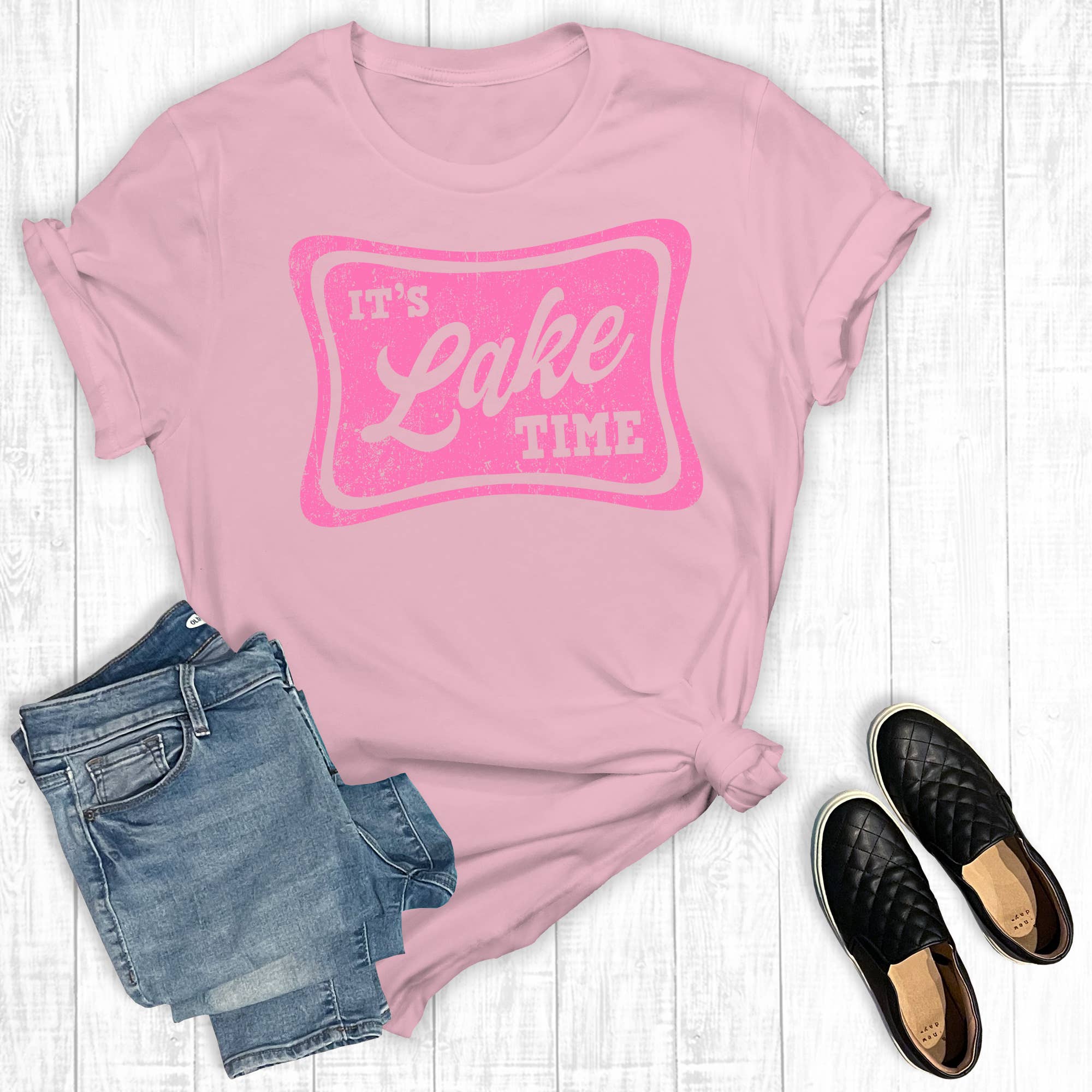 Summer It's Lake Time Graphic - Adult & Kids T-Shirts, Sweatshirts & Hoodies apparel design preview 1