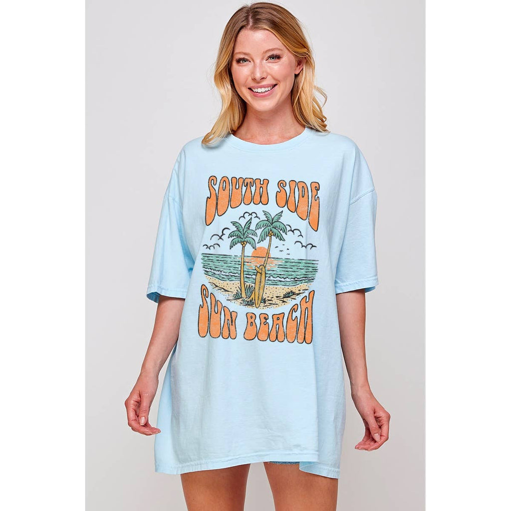 South Side Sun Beach Vintage Graphic Oversized - Adult & Kids T-Shirts, Sweatshirts & Hoodies apparel design preview 1