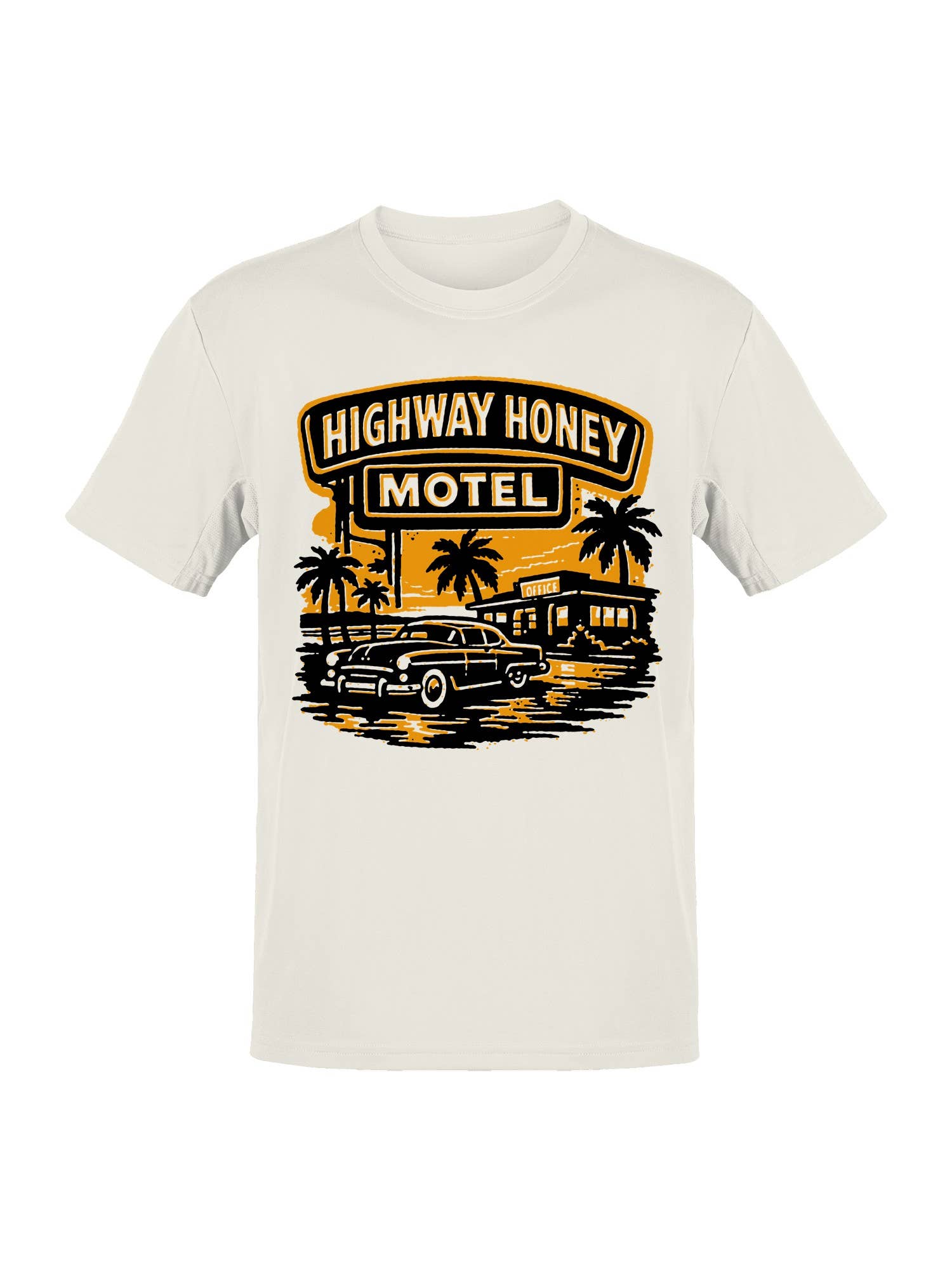 Roadtrip USA Highway Honey Motel Retro Art Men's - Adult & Kids T-Shirts, Sweatshirts & Hoodies apparel design preview 1