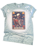 The Reader Skeleton Tarot Card Bleached - Adult & Kids T-Shirts, Sweatshirts & Hoodies apparel design preview 1