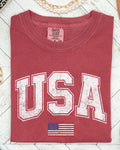 USA, Flag, Collegiate, Varsity, Olympics, Patriotic - Adult & Kids T-Shirts, Sweatshirts & Hoodies apparel design preview 1