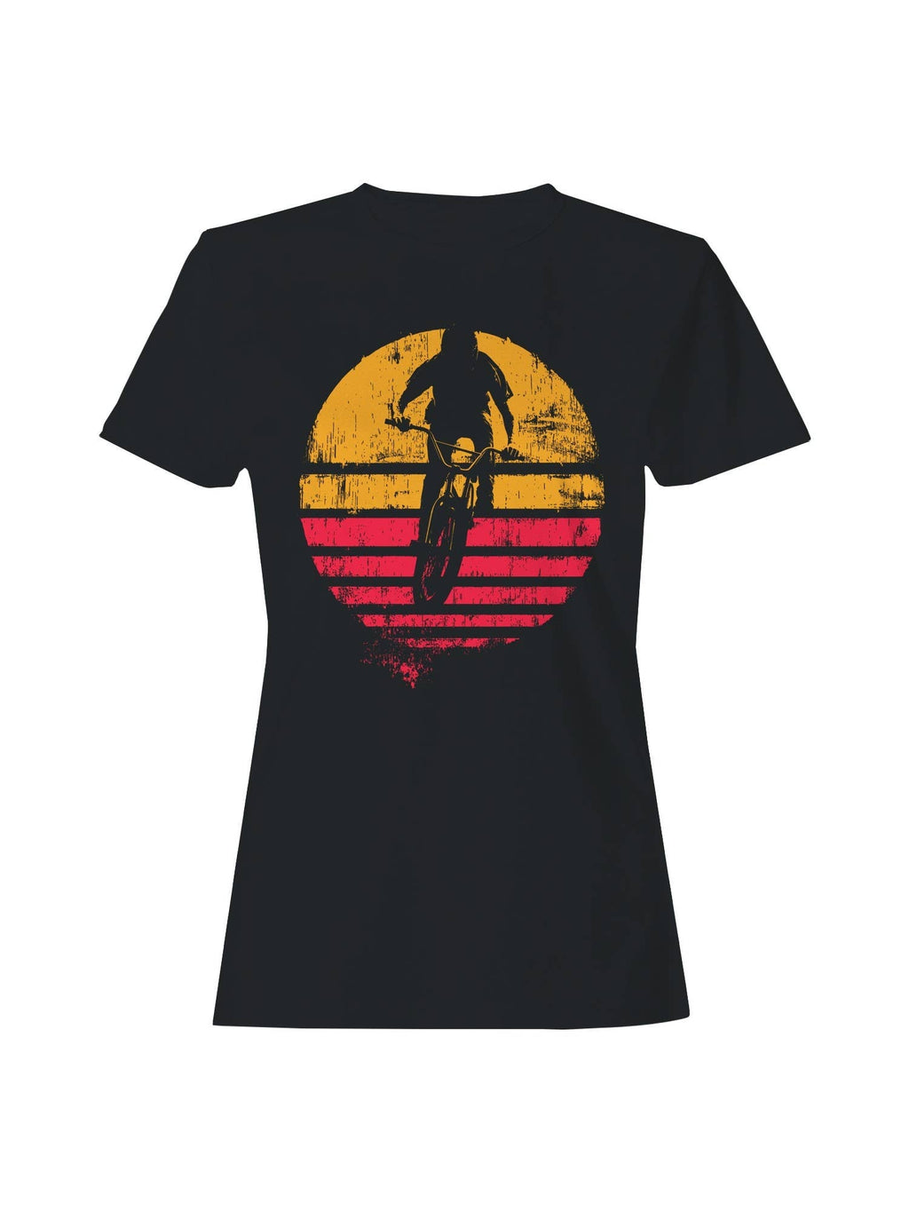 Retro Bmx Sunset Silhouette Women's - Adult & Kids T-Shirts, Sweatshirts & Hoodies apparel design preview 1