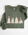 Spooky Ghost Dogs, Bathroom, Aesthetic Halloween - Adult & Kids T-Shirts, Sweatshirts & Hoodies apparel design preview 1