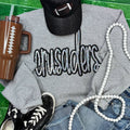 Crusaders Sequin Patch Sport Grey Crewneck - Adult & Kids T-Shirts, Sweatshirts & Hoodies apparel design preview 1