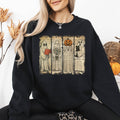 Vintage Newspaper Ghost, Halloween, Book, Cat - Adult & Kids T-Shirts, Sweatshirts & Hoodies apparel design preview 1