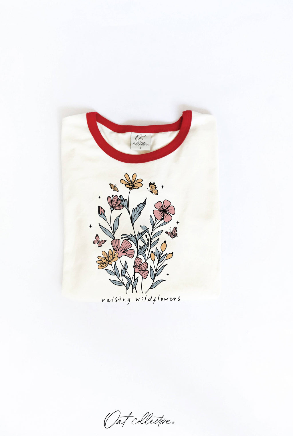 Raising Wildflowers Ringer Graphic Top - Adult & Kids T-Shirts, Sweatshirts & Hoodies apparel design preview 1