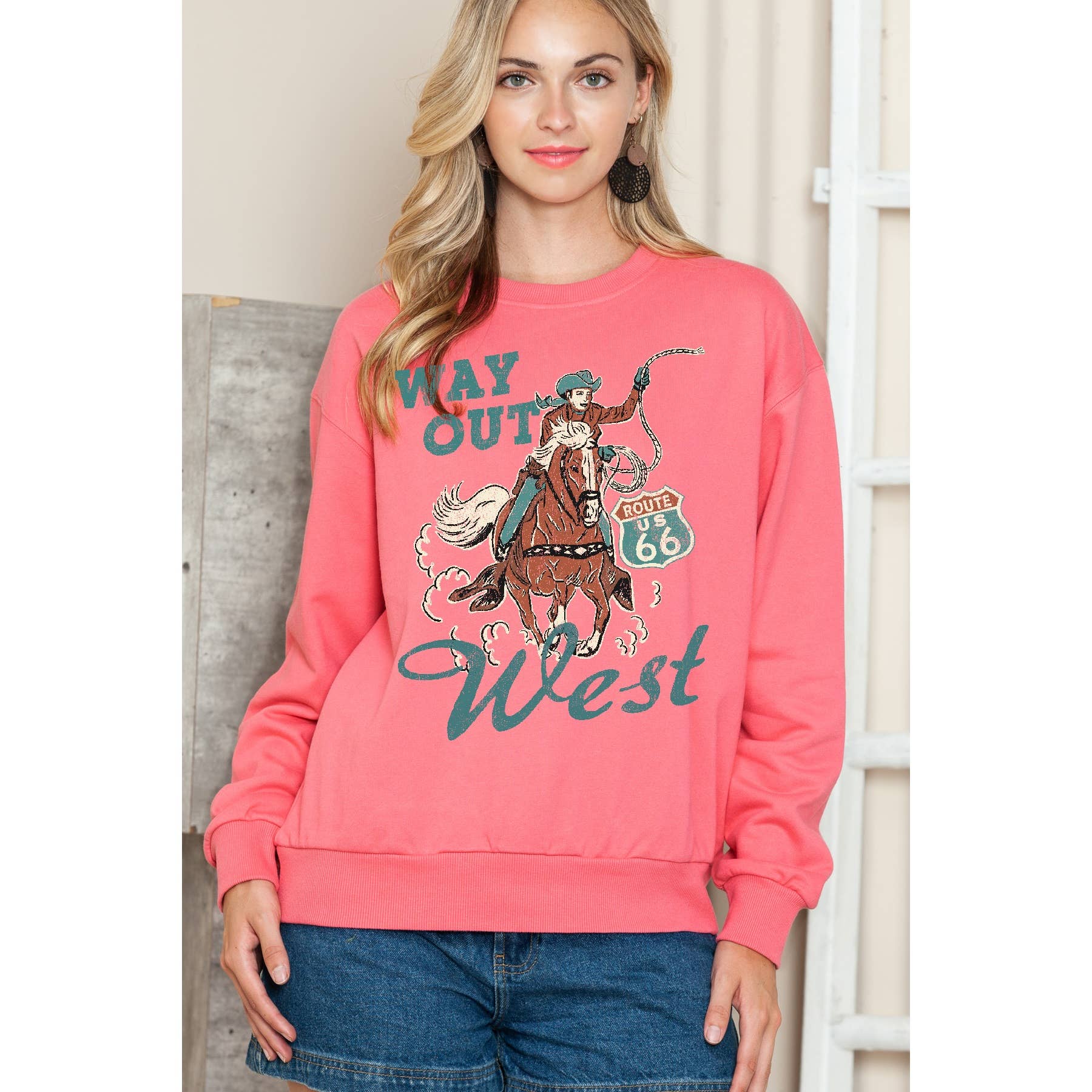Route 66 Crewneck - Adult & Kids T-Shirts, Sweatshirts & Hoodies apparel design preview 1