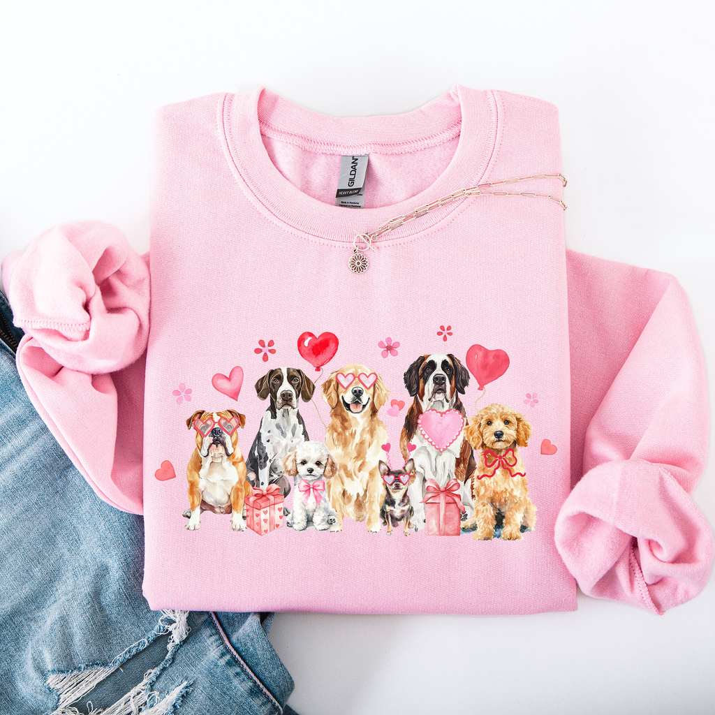 Valentine's Day Dogs, Adorable, Love - Adult & Kids T-Shirts, Sweatshirts & Hoodies apparel design preview 1