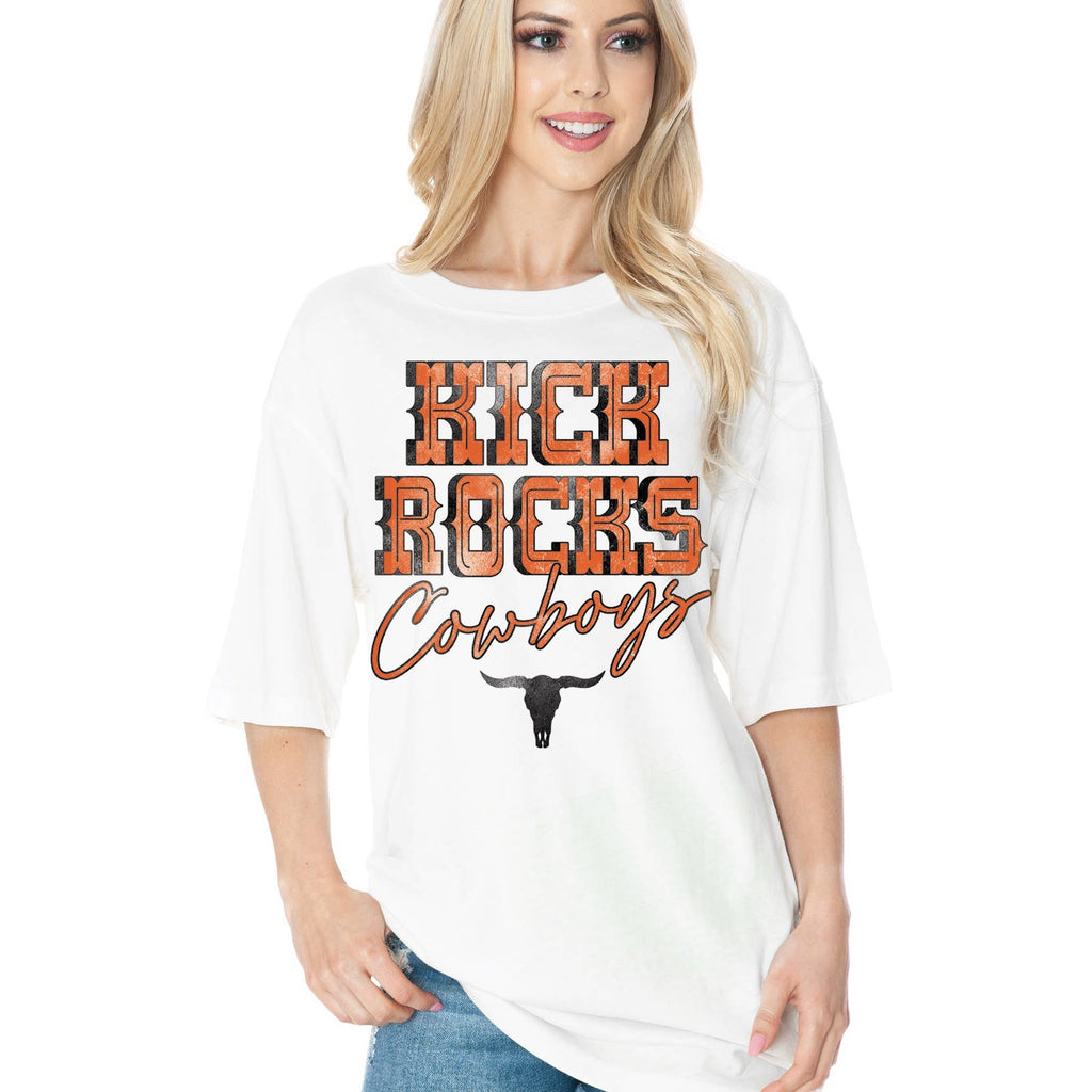 Kick Rocks Cowboys-Unisex Oversized - Adult & Kids T-Shirts, Sweatshirts & Hoodies apparel design preview 1