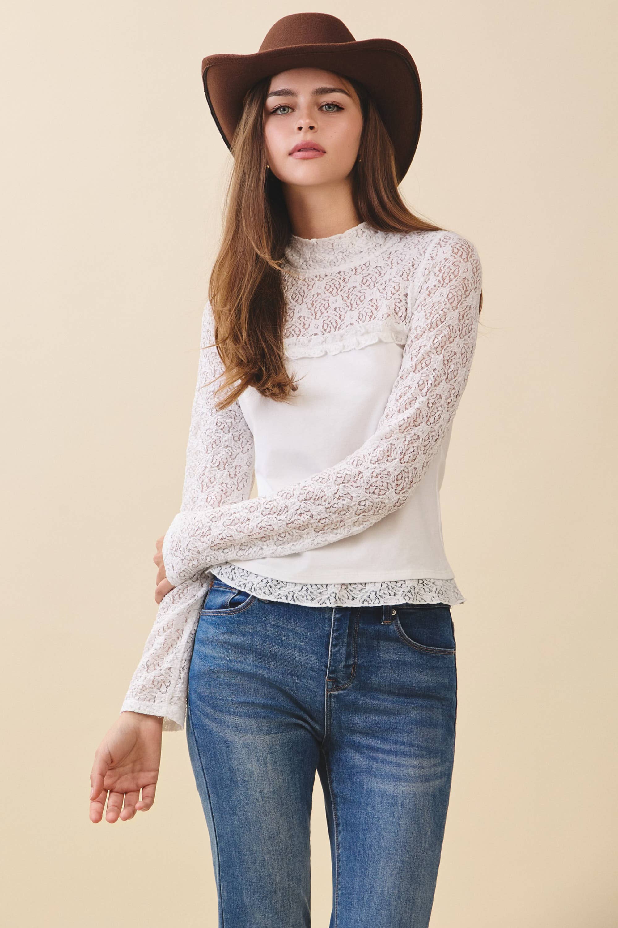 8593HK Lace Knit Top - Adult & Kids T-Shirts, Sweatshirts & Hoodies apparel design preview 1