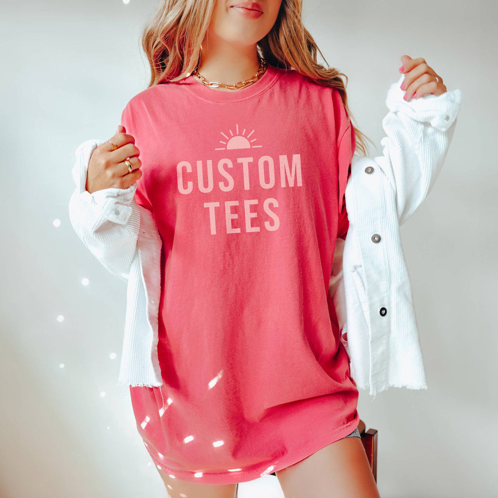 Custom Comfort Color Name Location Logo, Summer - Adult & Kids T-Shirts, Sweatshirts & Hoodies apparel design preview 1