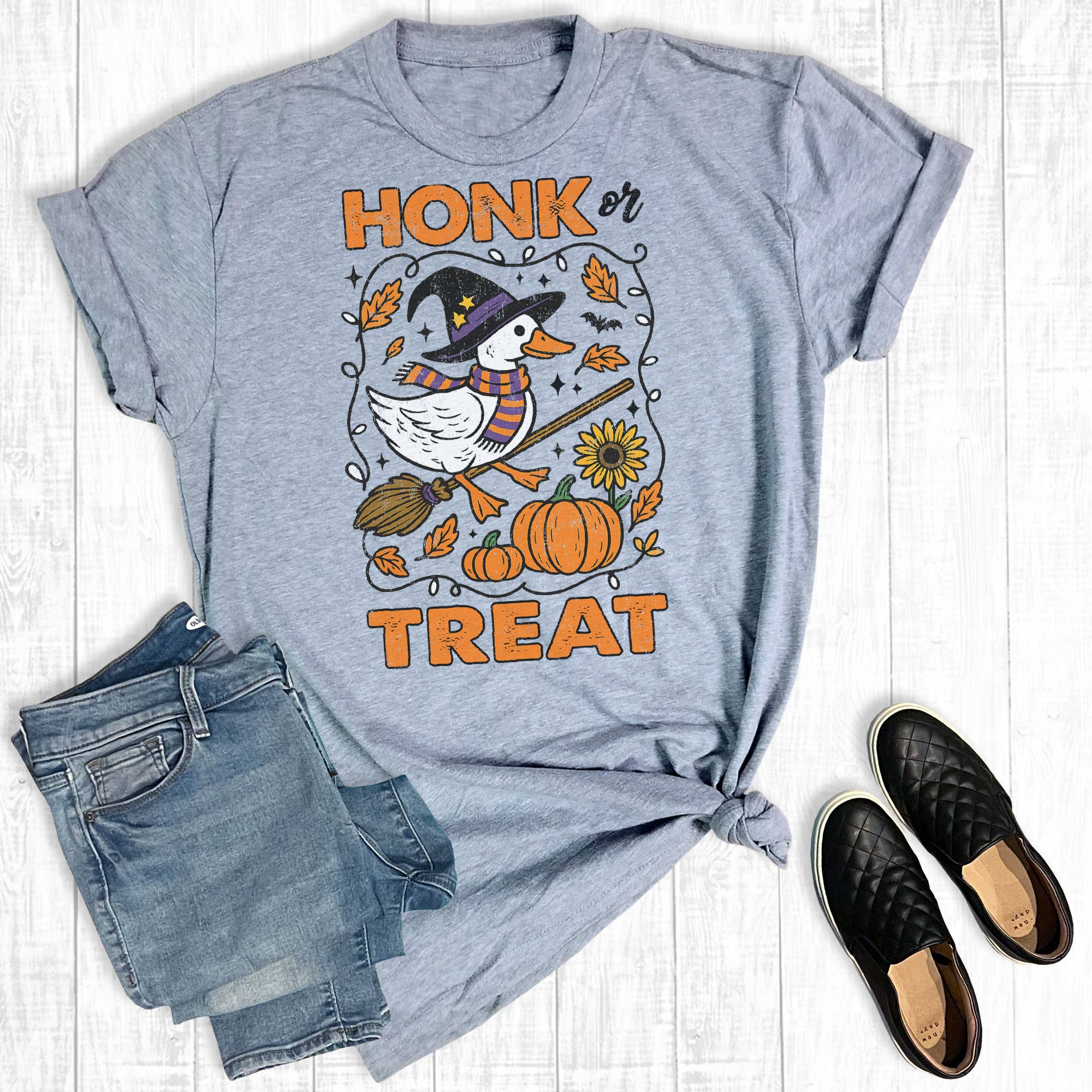 Halloween Fall Honk or Treat Graphic - Adult & Kids T-Shirts, Sweatshirts & Hoodies apparel design preview 1
