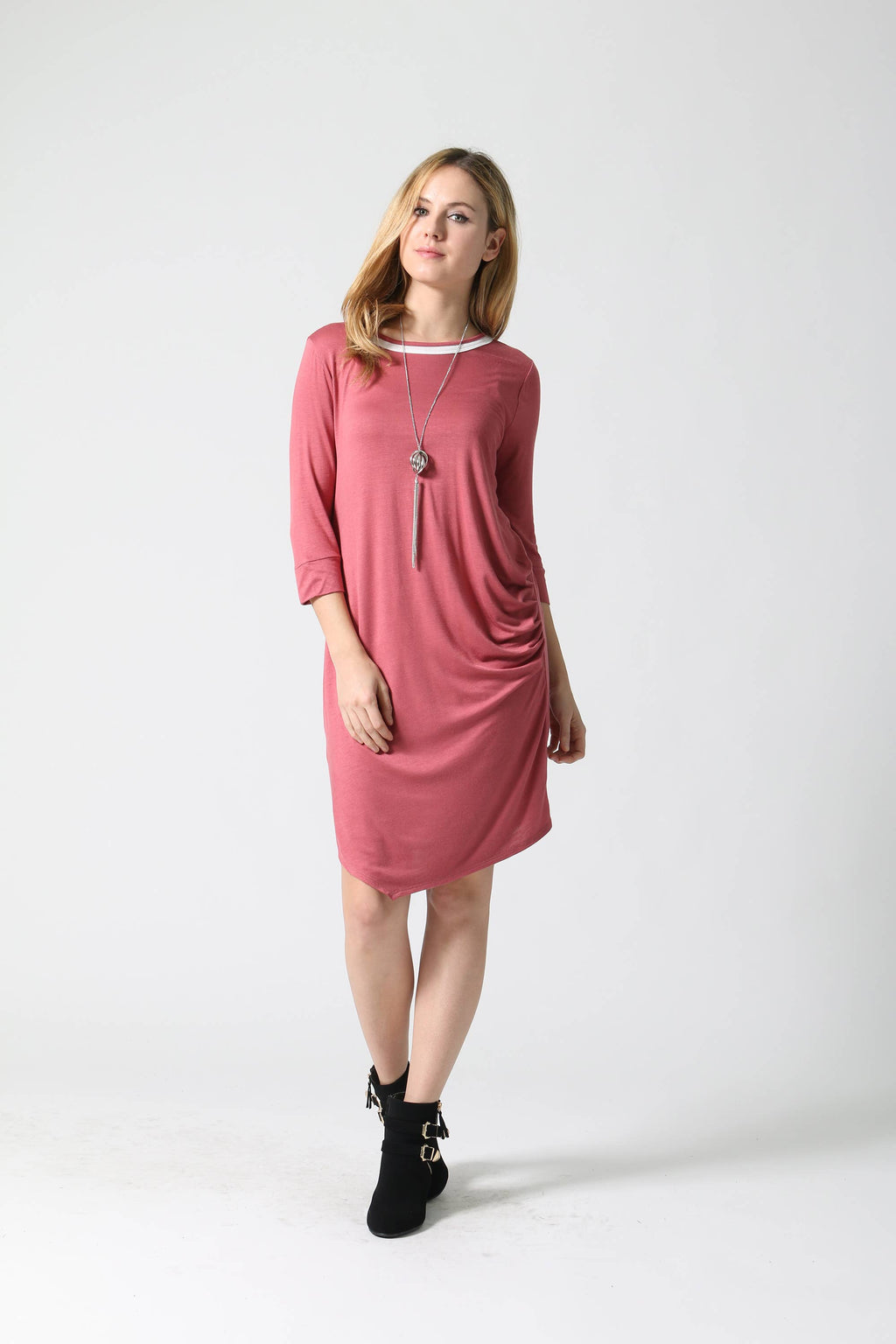 .0620 Plus Size Side Ruched Asymmetric Hem Tunic - Adult & Kids T-Shirts, Sweatshirts & Hoodies apparel design preview 1