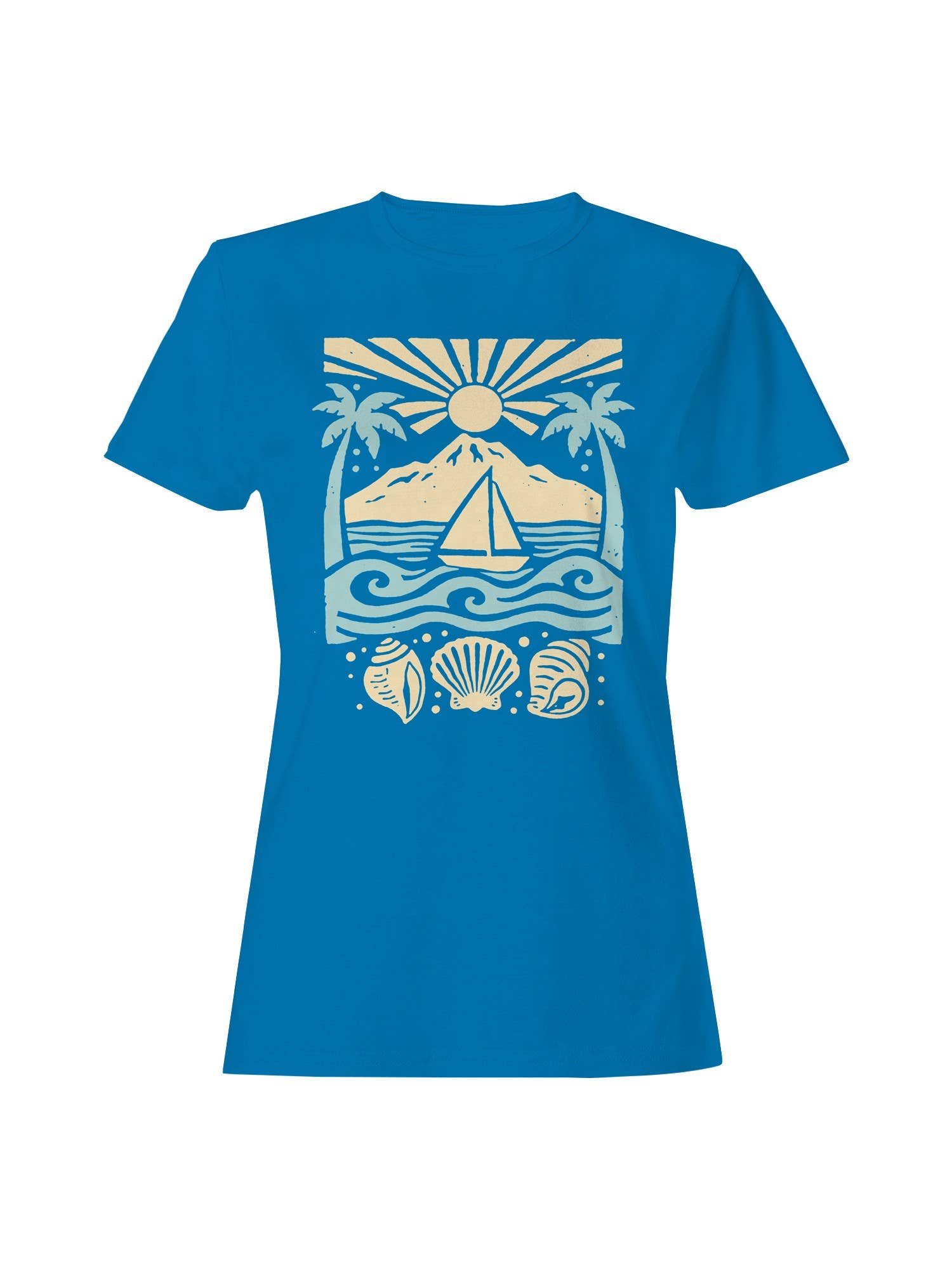 Sunset Sail On Tropical Waters Women's - Adult & Kids T-Shirts, Sweatshirts & Hoodies apparel design preview 1