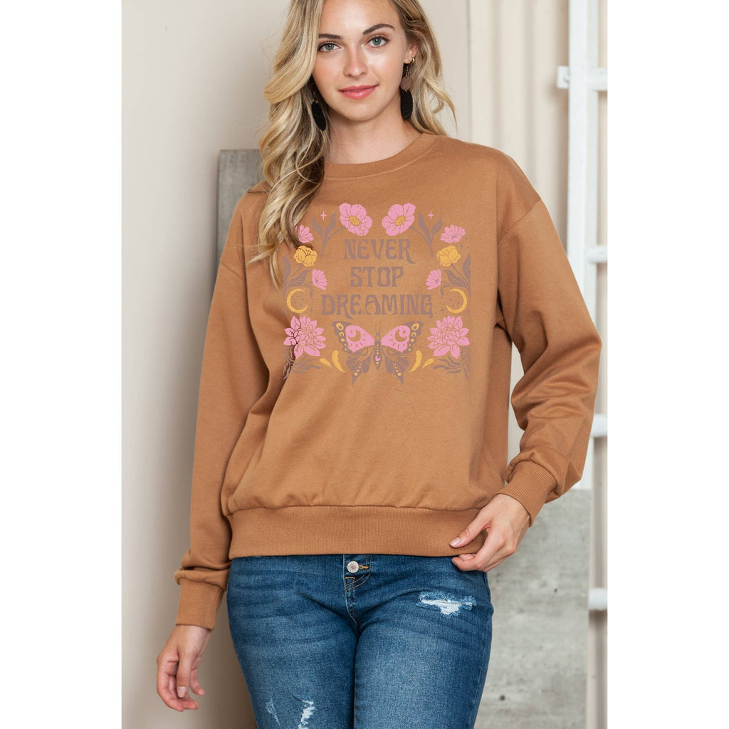 Never Stop Dreaming Crewneck - Adult & Kids T-Shirts, Sweatshirts & Hoodies apparel design preview 1