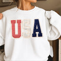 USA Faux Lace July 4th Gildan Brand - Adult & Kids T-Shirts, Sweatshirts & Hoodies apparel design preview 1