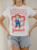 Nebraska Huskers Club Mascot White Ellie Perfect - Adult & Kids T-Shirts, Sweatshirts & Hoodies apparel design preview 1
