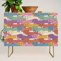 Retro Rainbow Funny Dachshunds Credenza Gallery Image - Adult & Kids T-Shirts, Sweatshirts & Hoodies apparel design preview 1