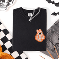 Cute Coquette, Faux Lace Ghost, Halloween, Pocket - Adult & Kids T-Shirts, Sweatshirts & Hoodies apparel design preview 1