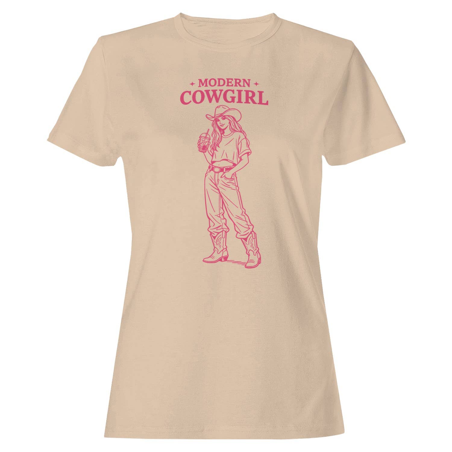 Modern Cowgirl Women's Natural - Adult & Kids T-Shirts, Sweatshirts & Hoodies apparel design preview 1