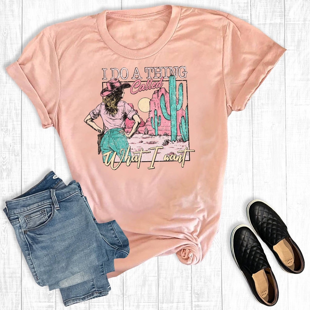 Funny Western I Do A Thing Called What Want Graphic - Adult & Kids T-Shirts, Sweatshirts & Hoodies apparel design preview 1