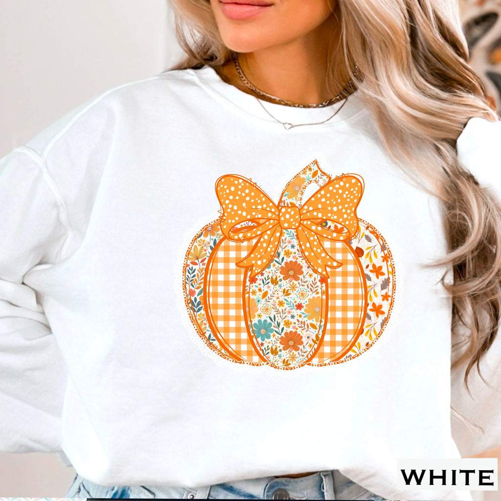 Lace Floral Pumpkin Fall Graphic - Adult & Kids T-Shirts, Sweatshirts & Hoodies apparel design preview 1