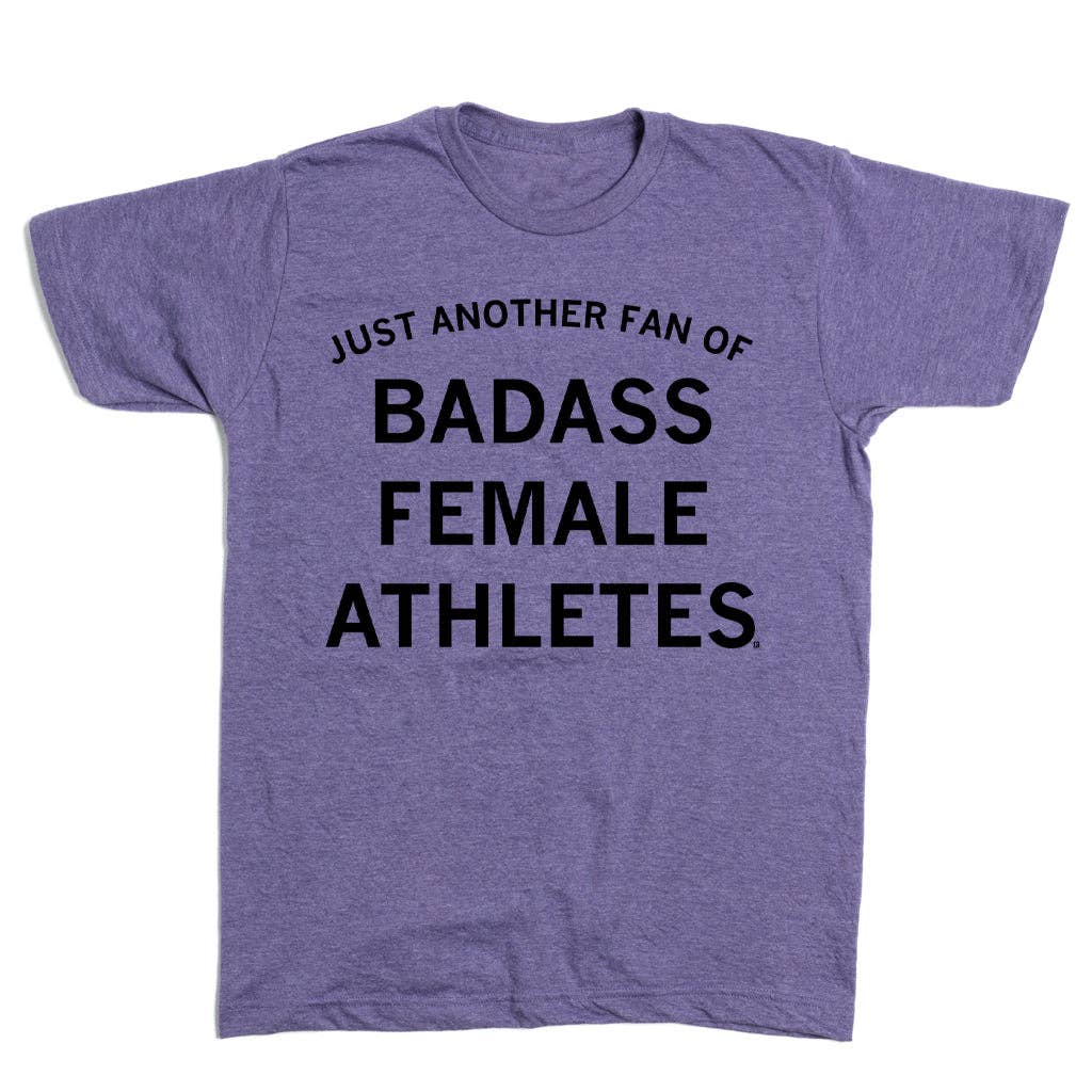 Just Another Fan of Badass Female Athletes Purple - Adult & Kids T-Shirts, Sweatshirts & Hoodies apparel design preview 1