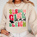 Sleigh Girl Santa, Christmas, Reindeer, - Adult & Kids T-Shirts, Sweatshirts & Hoodies apparel design preview 1