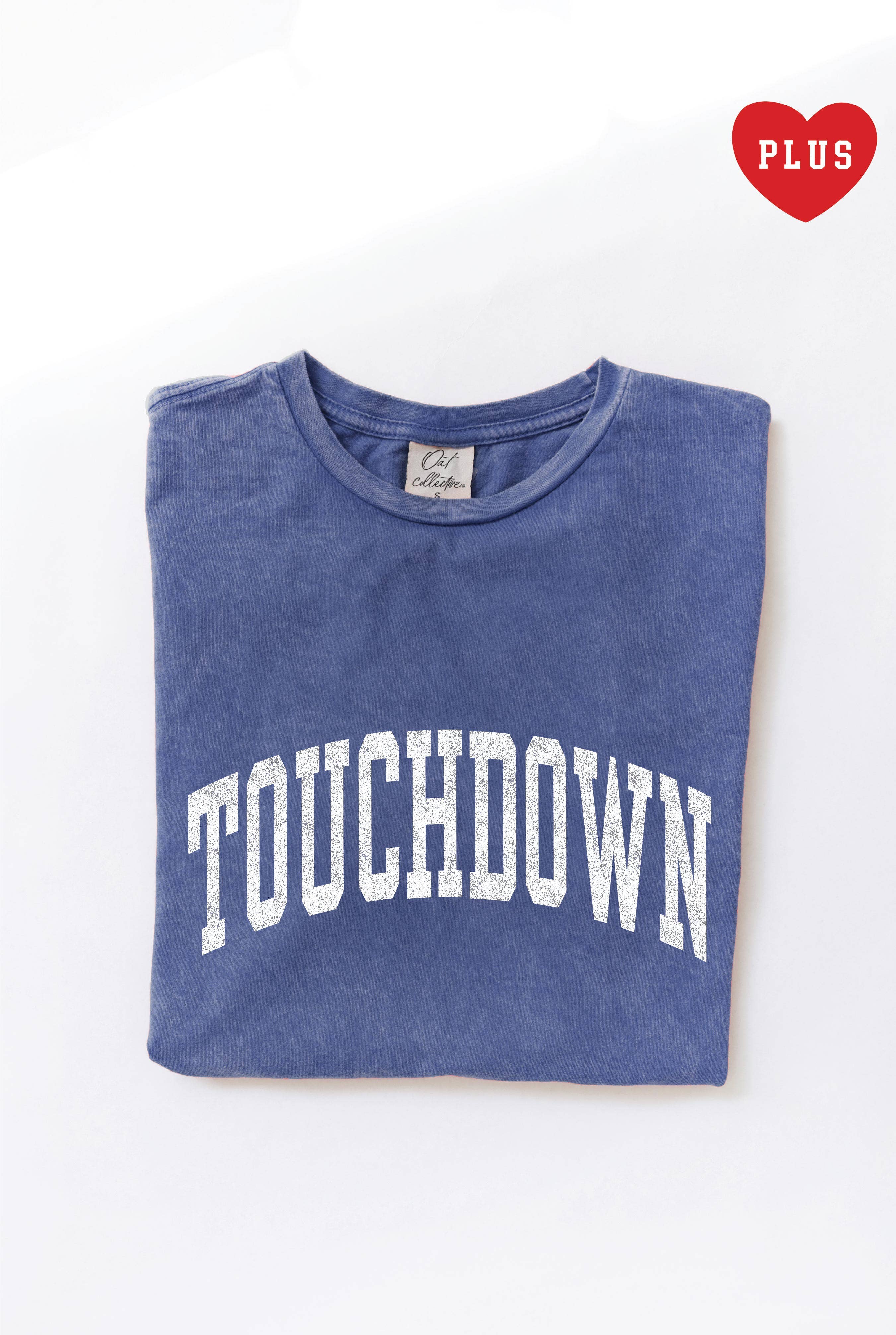 Touchdown Graphic Plus Size Mineral Washed Top - Adult & Kids T-Shirts, Sweatshirts & Hoodies apparel design preview 1