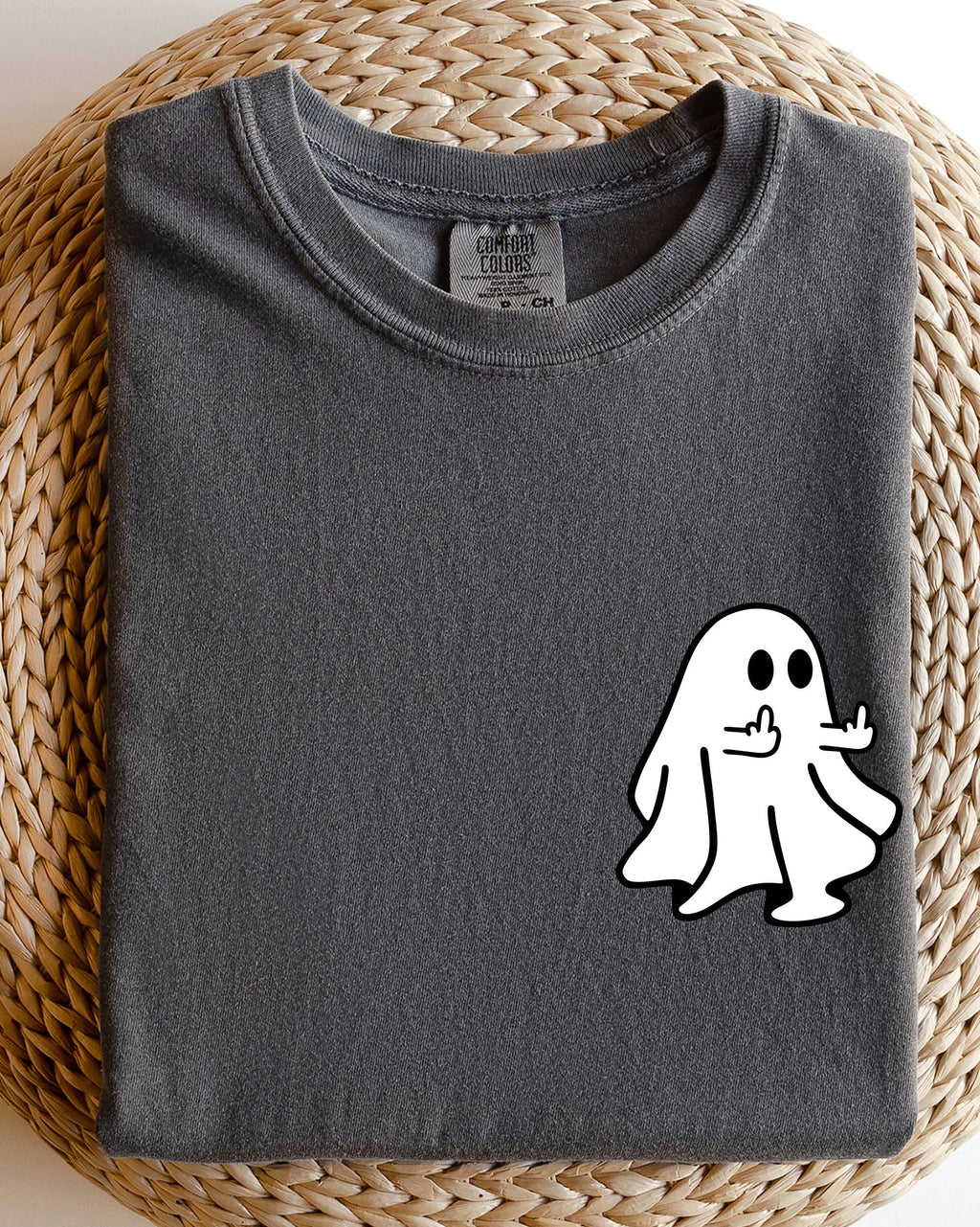 Rude Ghost Pocket Print, Middle Finger Funny - Adult & Kids T-Shirts, Sweatshirts & Hoodies apparel design preview 1