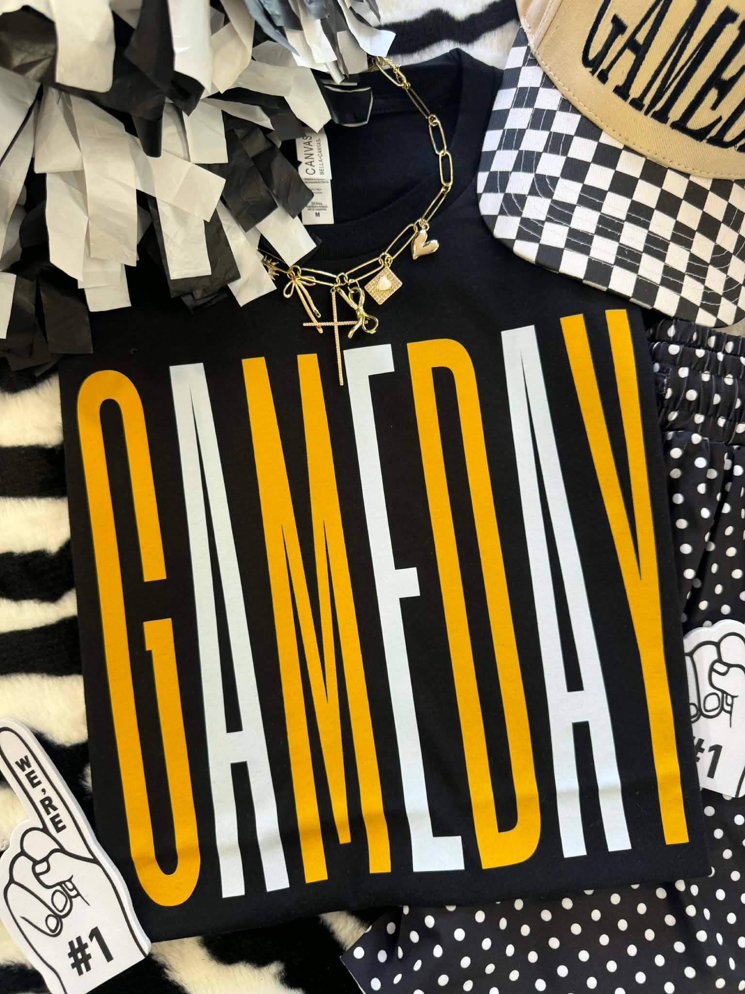 Tall White Gold Gameday - Adult & Kids T-Shirts, Sweatshirts & Hoodies apparel design preview 1