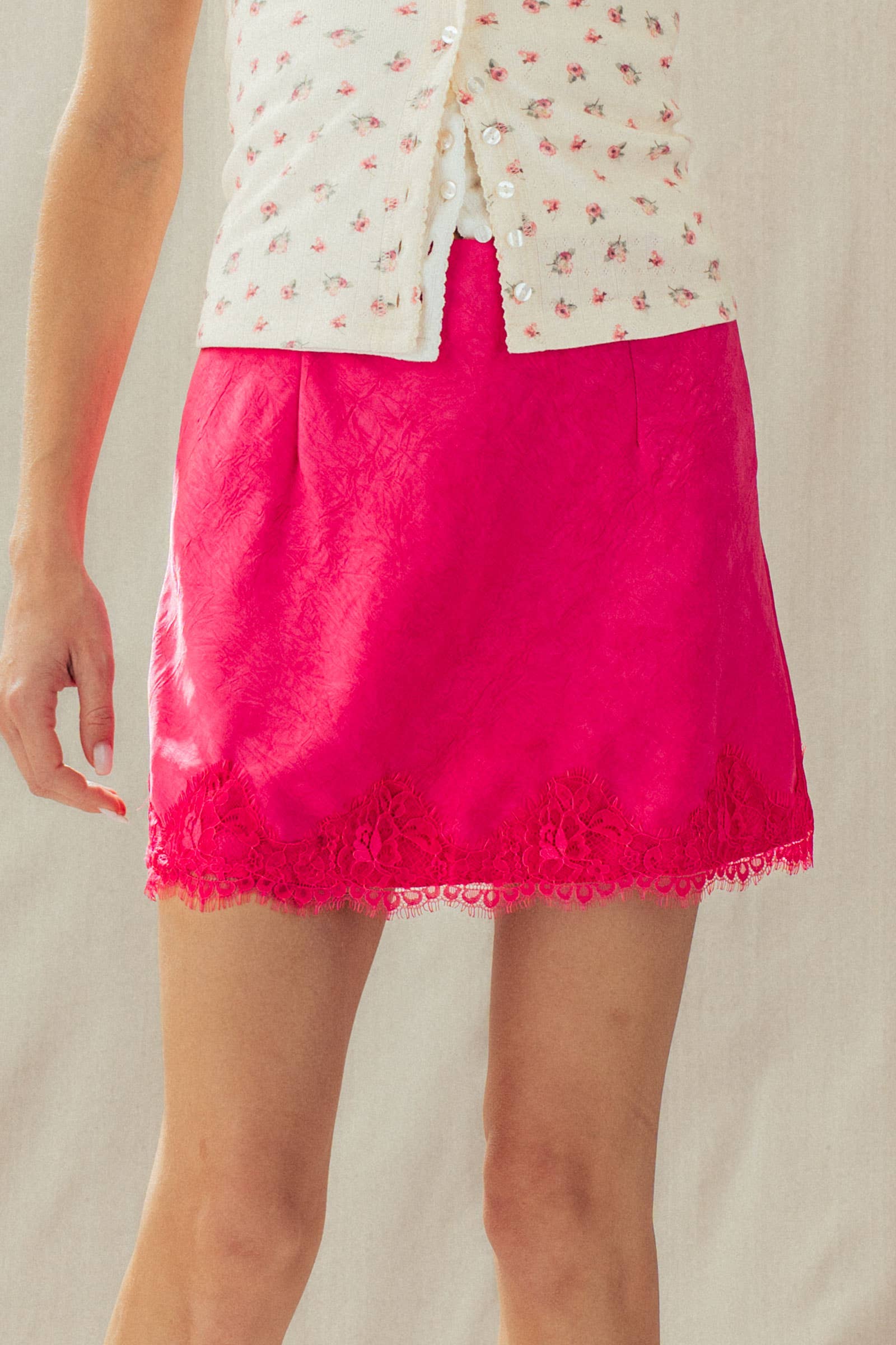 Romantic Scalloped Lace Trim Satin Mini Lingerie - Adult & Kids T-Shirts, Sweatshirts & Hoodies apparel design preview 1