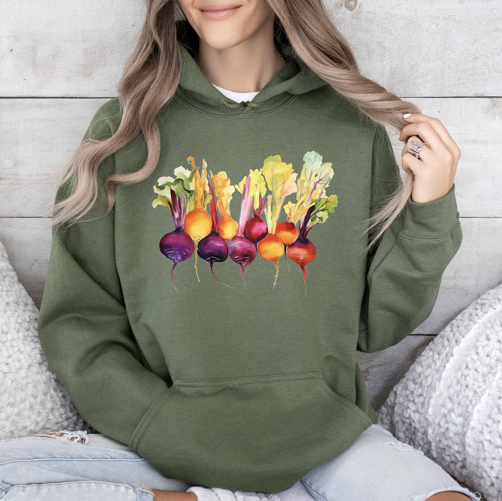 Beets, Watercolor Vegetables, Gardening - Adult & Kids T-Shirts, Sweatshirts & Hoodies apparel design preview 1
